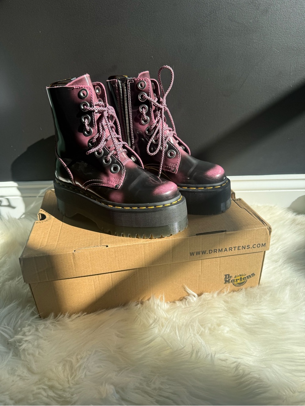 Dr. Martens Jadon Max Fondant Pink Platform Boots